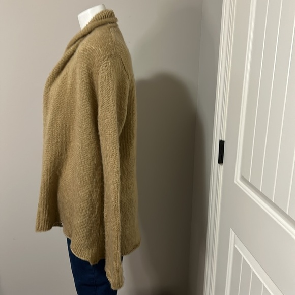 Wooden Ships Paola Buendia Tan Sweater Cardigan Mohair Wool Sz XS/S - Picture 4 of 13